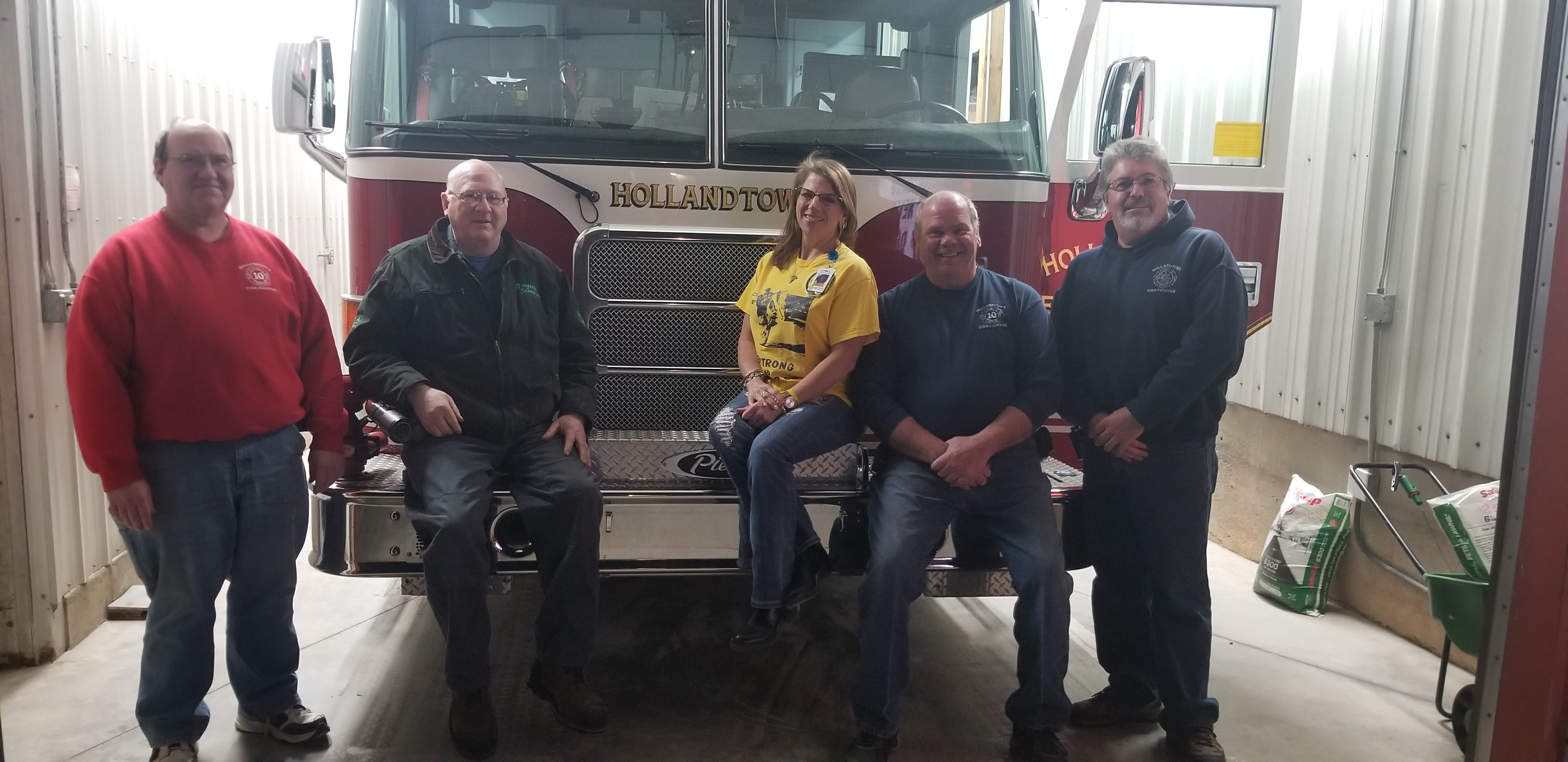 Class with the 25 members of the Hollandtown Fire Department